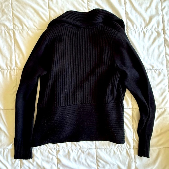 H&M Black Chunky Knit Cardigan with Shawl Collar - Picture 4 of 4